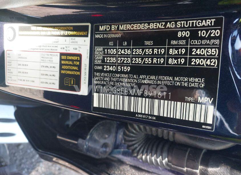 Photo 9 of 2021 Mercedes-benz Glc 300 4MATIC SUV (VIN W1N0G8EBXMF891611)