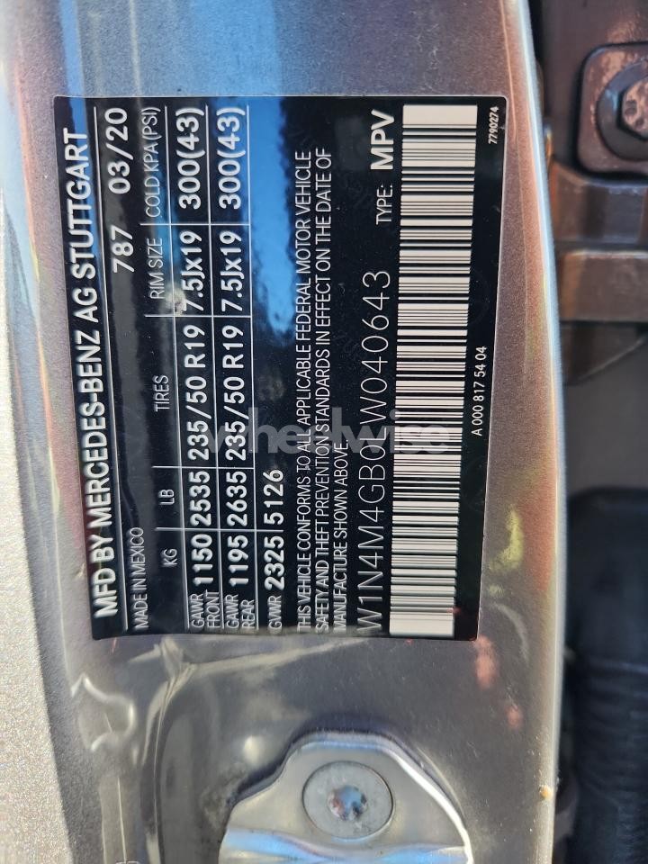 Photo 13 of 2020 MERCEDES-BENZ GLB 250 (VIN W1N4M4GB0LW040643)