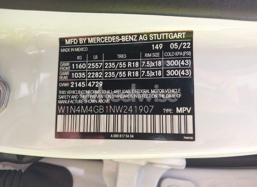 Photo 9 of 2022 Mercedes-benz Glb 250 (VIN W1N4M4GB1NW241907)