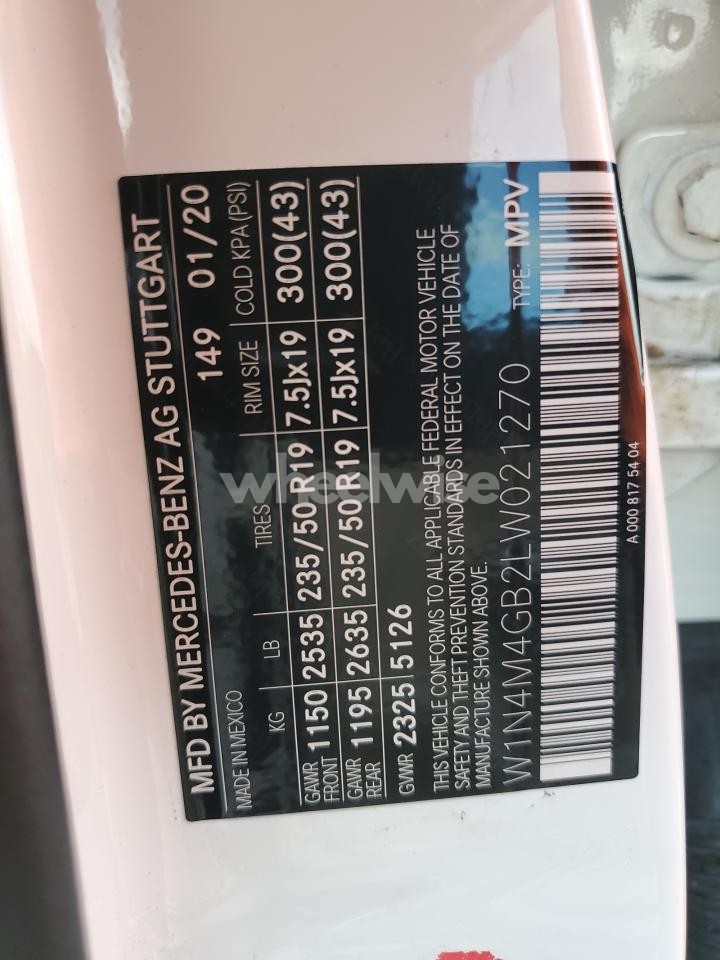 Photo 13 of 2020 MERCEDES-BENZ GLB 250 (VIN W1N4M4GB2LW021270)