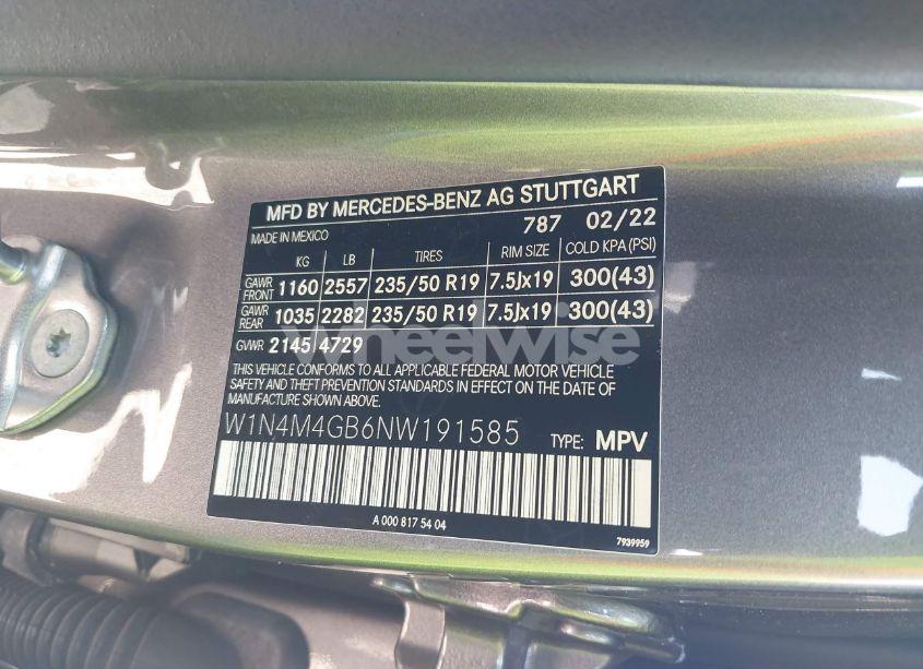 Photo 9 of 2022 Mercedes-benz Glb 250 (VIN W1N4M4GB6NW191585)