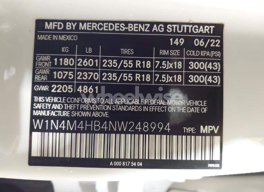 Photo 9 of 2022 Mercedes-benz Glb 250 4MATIC (VIN W1N4M4HB4NW248994)