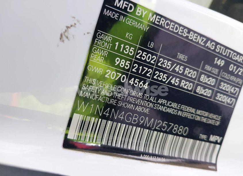 Photo 9 of 2021 Mercedes-benz Gla 250 (VIN W1N4N4GB9MJ257880)