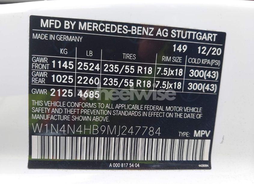 Photo 9 of 2021 Mercedes-benz Gla 250 4MATIC (VIN W1N4N4HB9MJ247784)