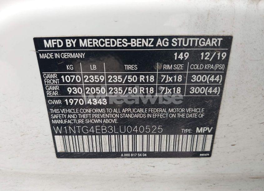 Photo 9 of 2020 Mercedes-benz Gla 250 (VIN W1NTG4EB3LU040525)