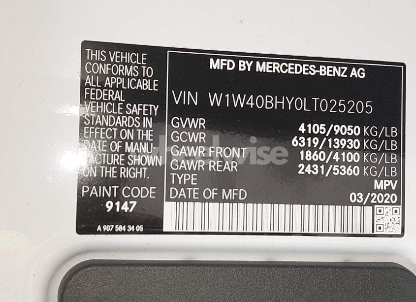Photo 9 of 2020 Mercedes-benz Sprinter 2500 STANDARD ROOF I4 (VIN W1W40BHY0LT025205)