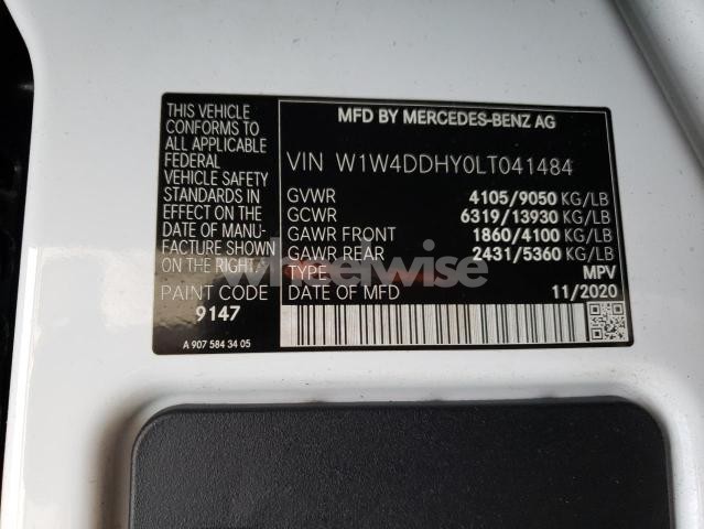 Photo 12 of 2020 MERCEDES-BENZ SPRINTER 2500 (VIN W1W4DDHY0LT041484)