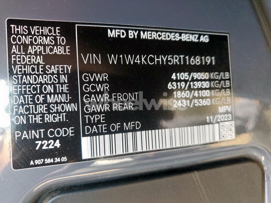 Photo 4 of 2024 MERCEDES-BENZ SPRINTER 2500 (VIN W1W4KCHY5RT168191)