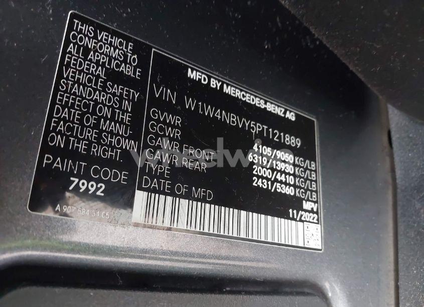 Photo 9 of 2023 Mercedes-benz Sprinter 2500 STANDARD ROOF 4-CYL DIESEL HO (VIN W1W4NBVY5PT121889)