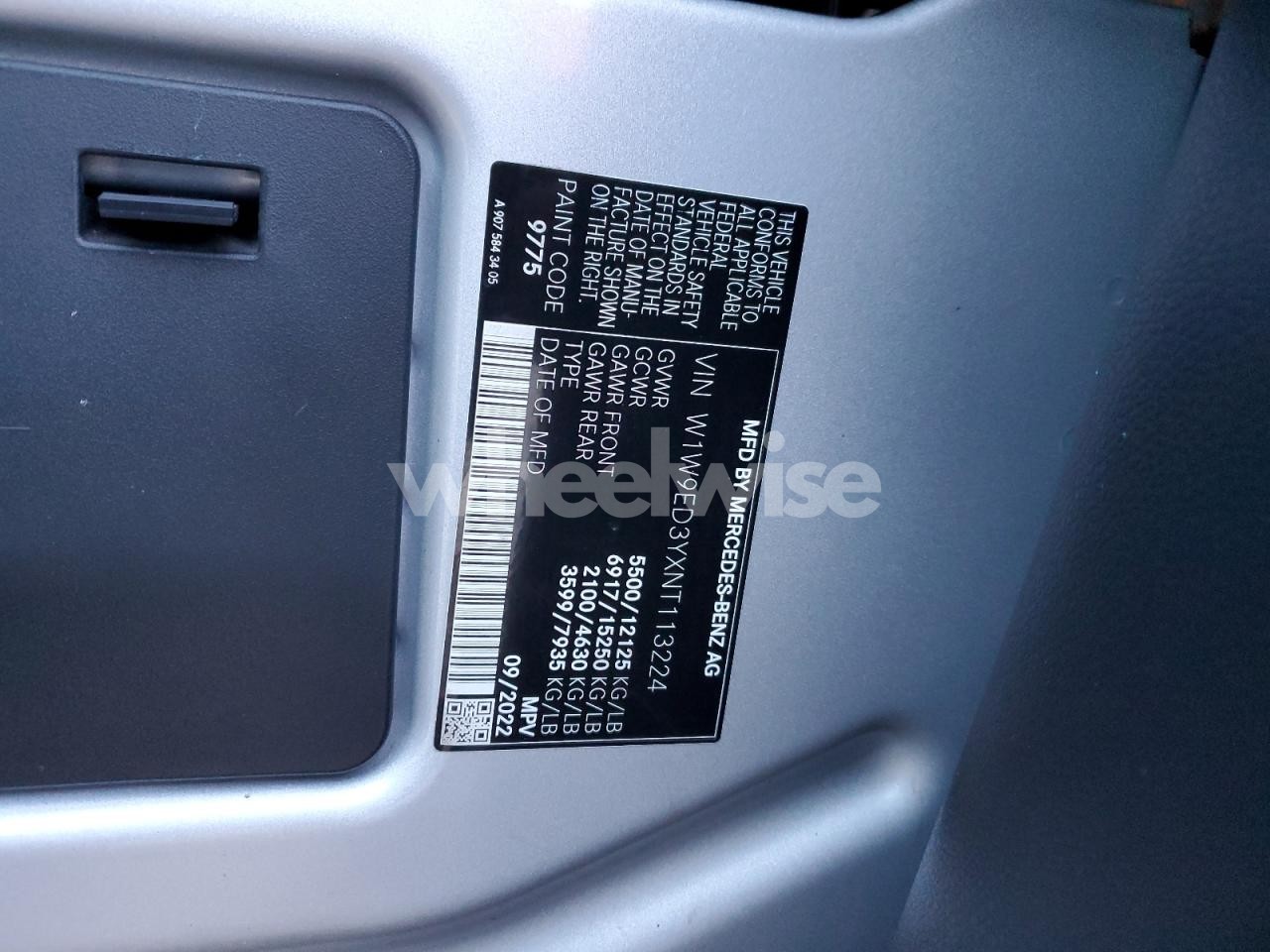 Photo 13 of 2022 MERCEDES BENZ SPRINTER 4 - DELIVERY VAN N/A (VIN W1W9ED3YXNT113224)