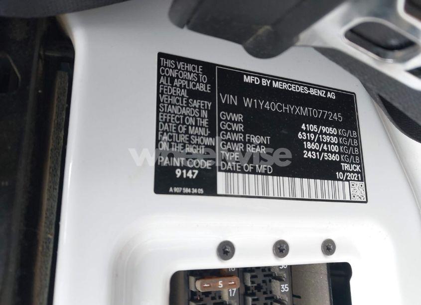 Photo 9 of 2021 Mercedes-benz Sprinter 2500 HIGH ROOF I4 (VIN W1Y40CHYXMT077245)