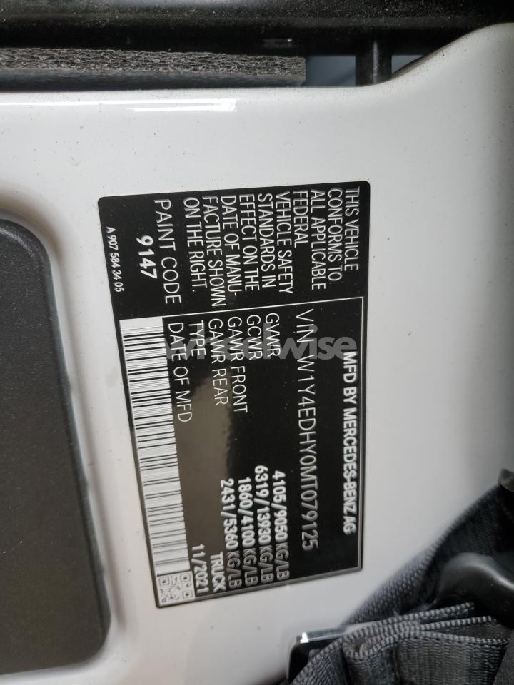 Photo 13 of 2021 MERCEDES-BENZ SPRINTER 2500 (VIN W1Y4EDHY0MT079125)