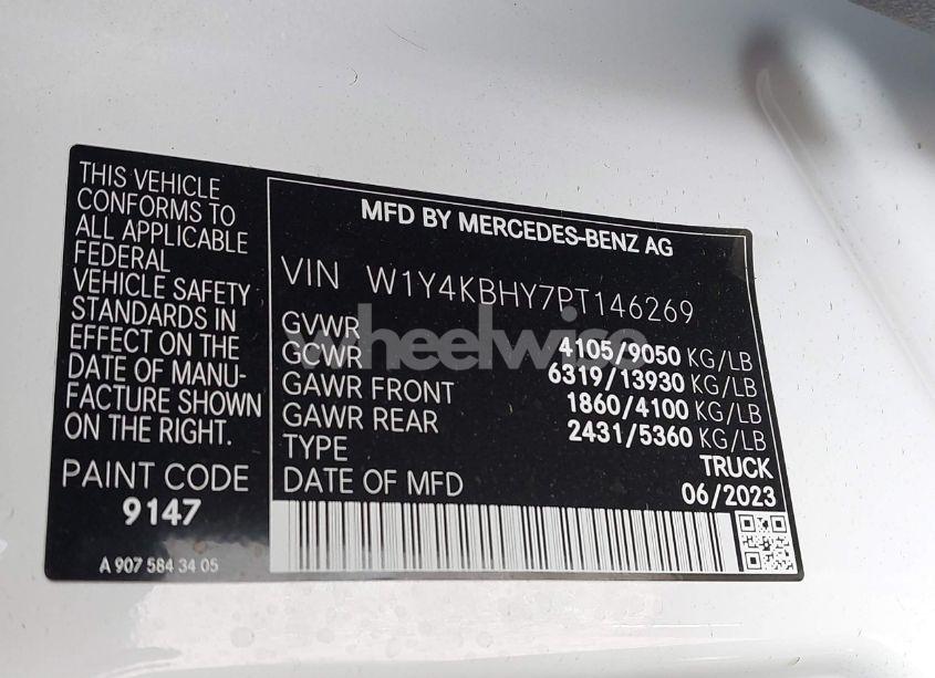 Photo 9 of 2023 Mercedes-benz Sprinter 2500 STANDARD ROOF 4-CYL DIESEL (VIN W1Y4KBHY7PT146269)