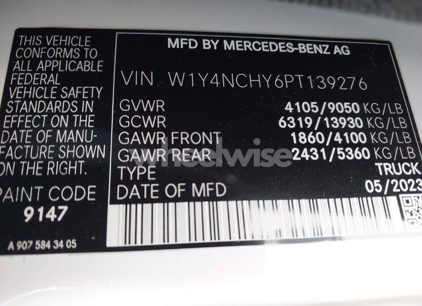 Photo 9 of 2023 Mercedes-benz Sprinter 2500 HIGH ROOF 4-CYL DIESEL HO (VIN W1Y4NCHY6PT139276)
