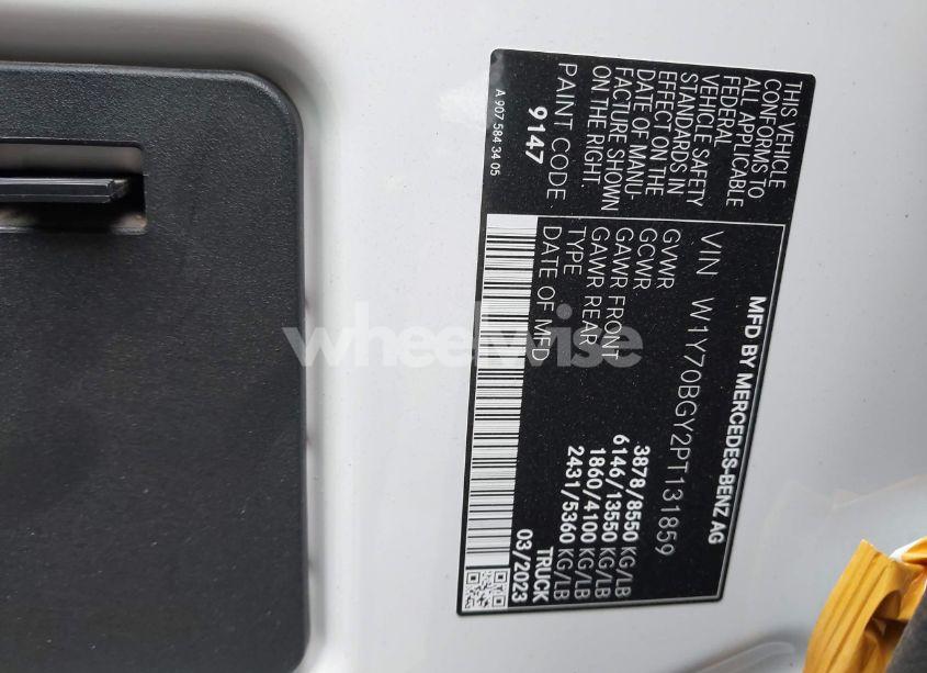 Photo 9 of 2023 Mercedes-benz Sprinter 1500 STANDARD ROOF 4-CYL GAS (VIN W1Y70BGY2PT131859)