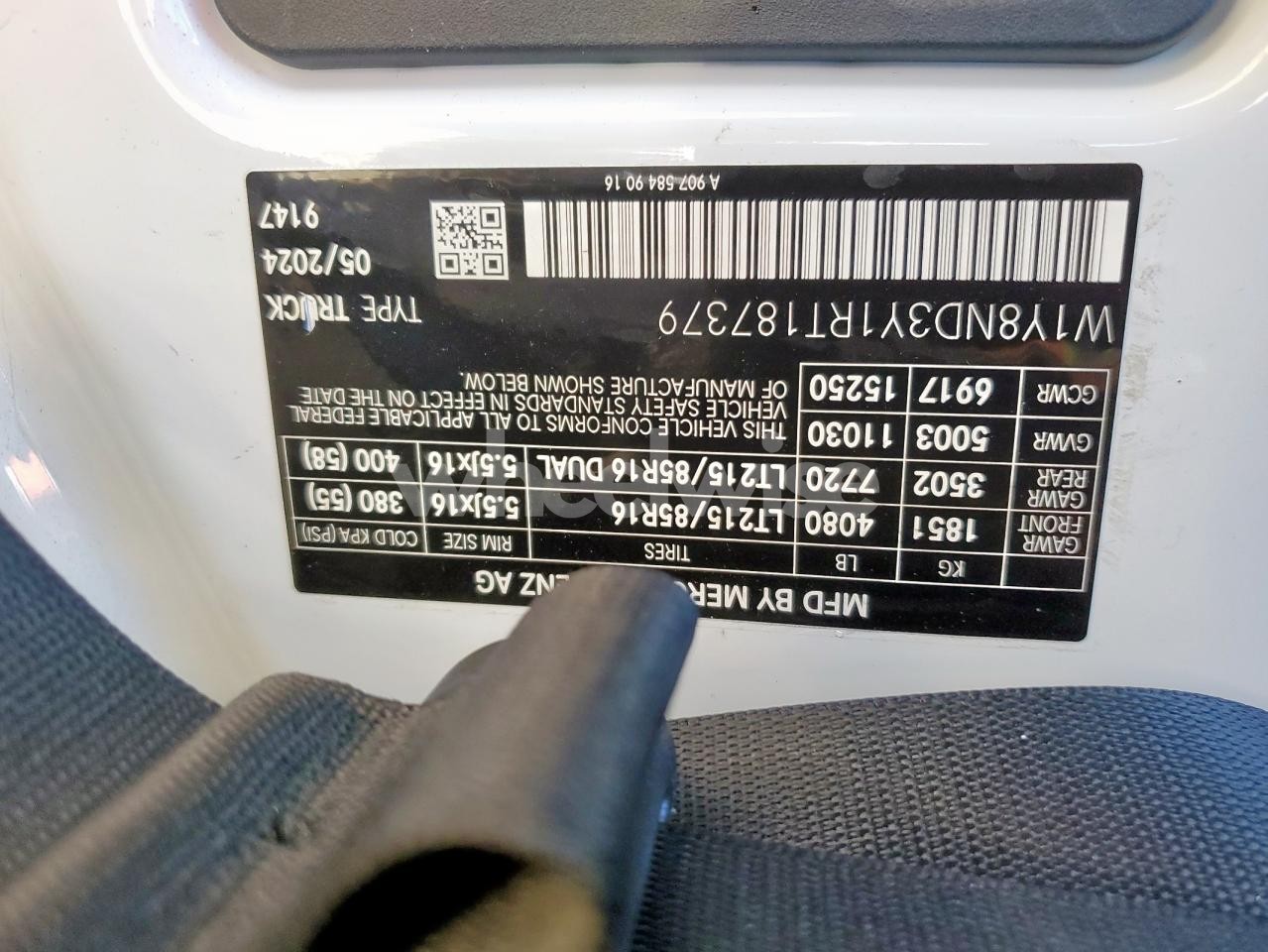 Photo 12 of 2024 MERCEDES BENZ SPRINTER 3500 DELIVERY VAN (VIN W1Y8ND3Y1RT187379)