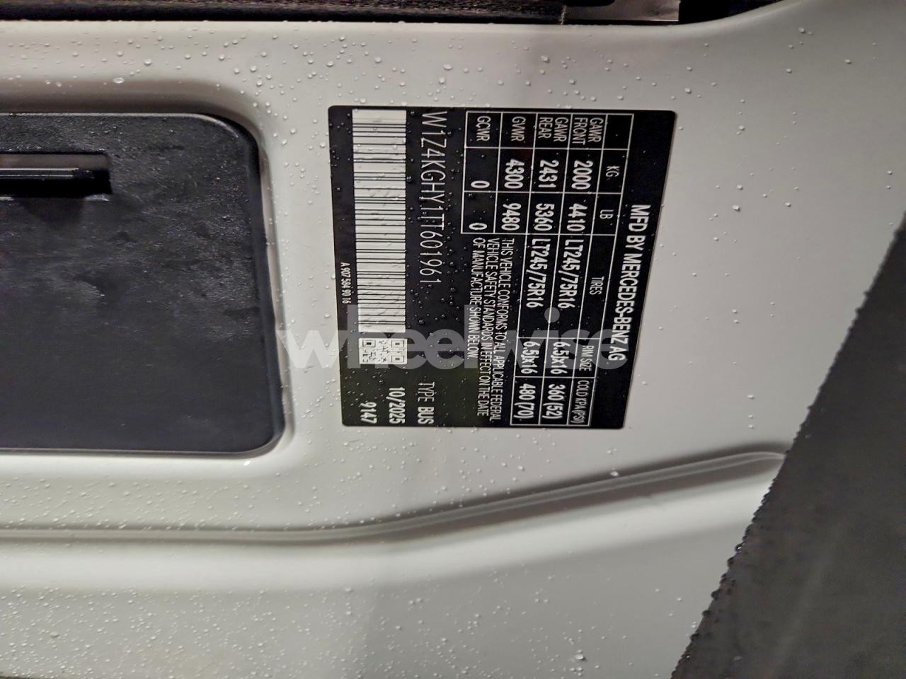 Photo 13 of 2026 MERCEDES-BENZ SPRINTER 2500 (VIN W1Z4KGHY1TT601961)