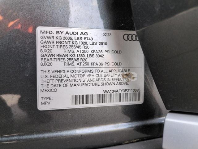 Photo 3 of 2023 AUDI SQ5 SPORTBACK PRESTIGE N/A (VIN WA134AFY3P2110585)