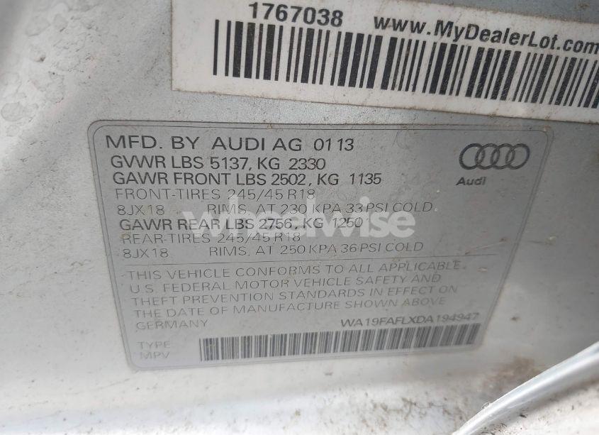 Photo 9 of 2013 Audi Allroad 2.0T PREMIUM (VIN WA19FAFLXDA194947)