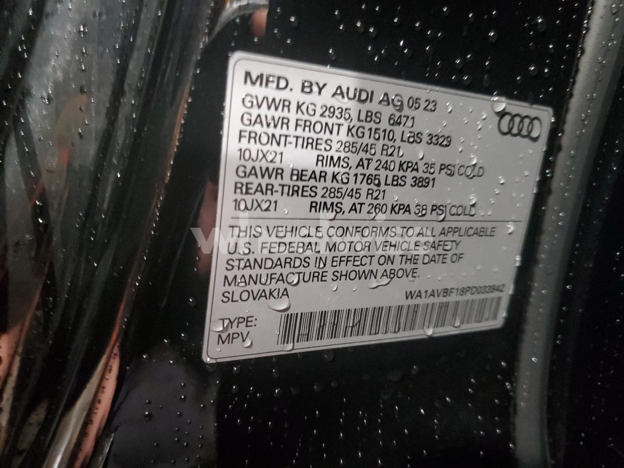 Photo 13 of 2023 AUDI Q8 PREMIUM (VIN WA1AVBF18PD033942)