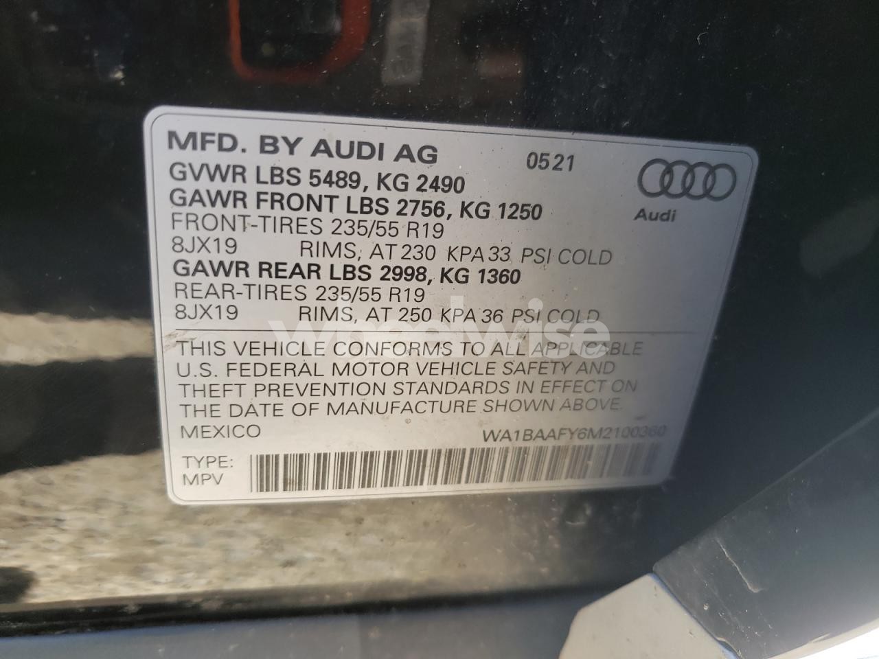 Photo 12 of 2021 AUDI Q5 PREMIUM PLUS (VIN WA1BAAFY6M2100360)