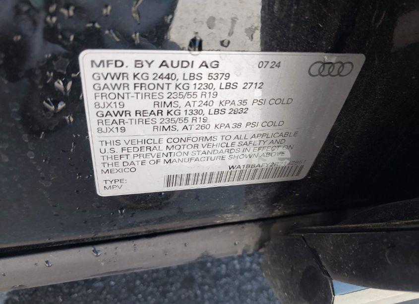 Photo 9 of 2024 Audi Q5 PREMIUM PLUS 40 TFSI QUATTRO S TRONIC (VIN WA1BBAFY2R2142951)