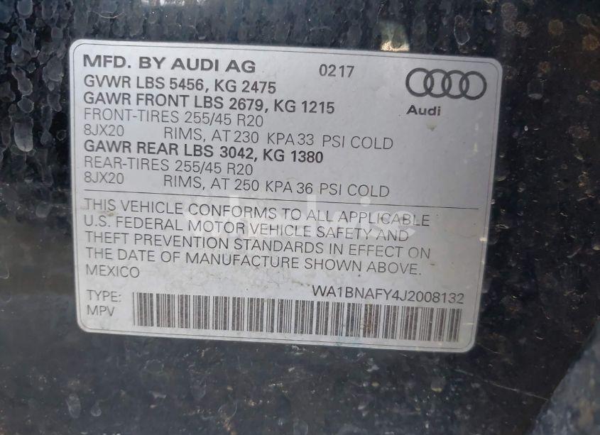 Photo 9 of 2018 Audi Q5 2.0T PREMIUM/2.0T TECH PREMIUM (VIN WA1BNAFY4J2008132)