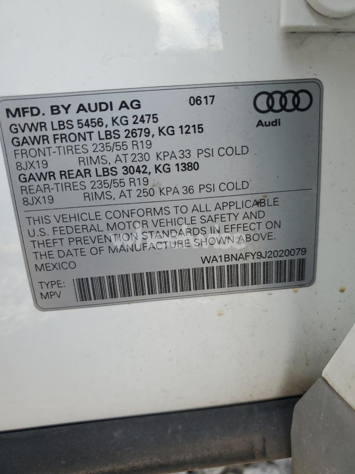 Photo 14 of 2018 AUDI Q5 PREMIUM PLUS (VIN WA1BNAFY9J2020079)