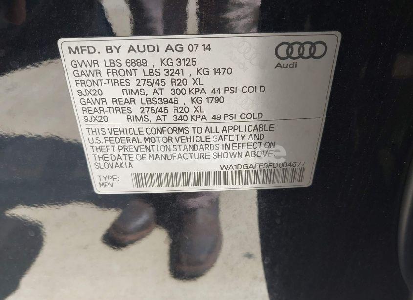 Photo 9 of 2015 Audi Q7 3.0T S LINE PRESTIGE (VIN WA1DGAFE9FD004677)