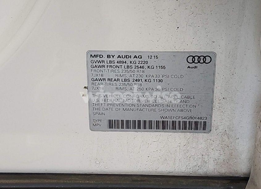 Photo 9 of 2016 Audi Q3 2.0T PREMIUM PLUS (VIN WA1EFCFS4GR014823)