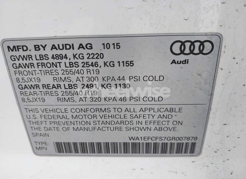 Photo 9 of 2016 Audi Q3 2.0T PREMIUM PLUS (VIN WA1EFCFS7GR007879)