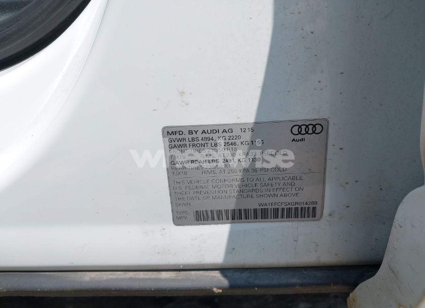 Photo 9 of 2016 Audi Q3 2.0T PREMIUM PLUS (VIN WA1EFCFSXGR014289)