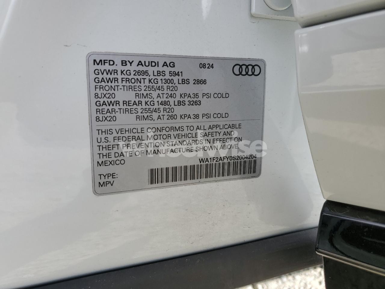 Photo 13 of 2025 AUDI Q5 E PRESTIGE 55 (VIN WA1F2AFY0S2004204)