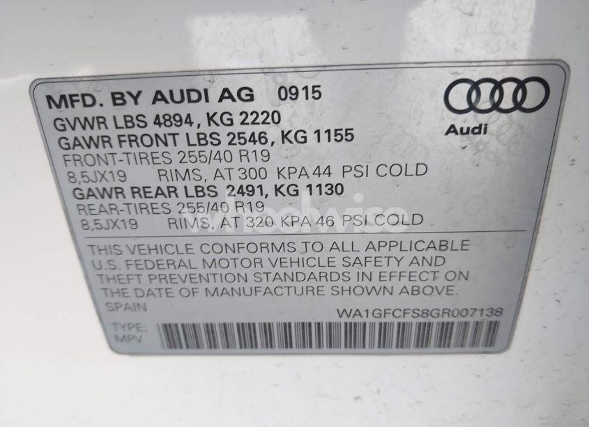 Photo 9 of 2016 Audi Q3 2.0T PREMIUM PLUS (VIN WA1GFCFS8GR007138)