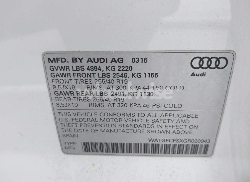 Photo 9 of 2016 Audi Q3 2.0T PREMIUM PLUS (VIN WA1GFCFSXGR020943)