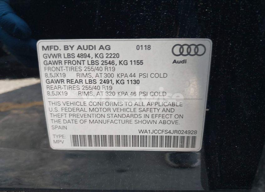 Photo 9 of 2018 Audi Q3 2.0T PREMIUM/2.0T SPORT PREMIUM (VIN WA1JCCFS4JR024928)