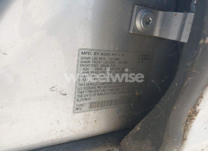 Photo 9 of 2017 Audi Q7 3.0T PREMIUM (VIN WA1LAAF71HD003332)