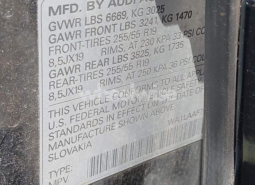 Photo 9 of 2018 Audi Q7 3.0T PREMIUM (VIN WA1LAAF74JD034810)