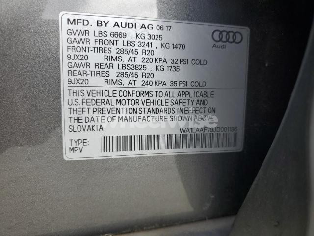 Photo 5 of 2018 AUDI Q7 PREMIUM PLUS (VIN WA1LAAF79JD001186)