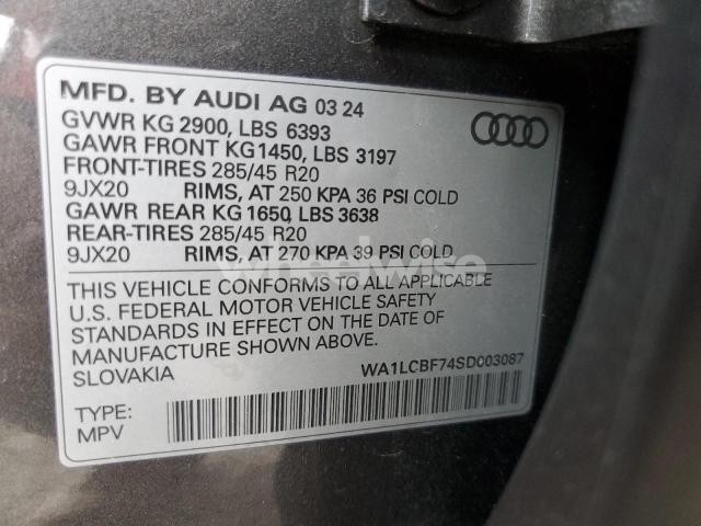 Photo 10 of 2025 AUDI Q7 PREMIUM PLUS N/A (VIN WA1LCBF74SD003087)