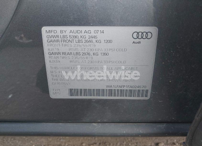 Photo 9 of 2015 Audi Q5 2.0T PREMIUM (VIN WA1LFAFP1FA024570)