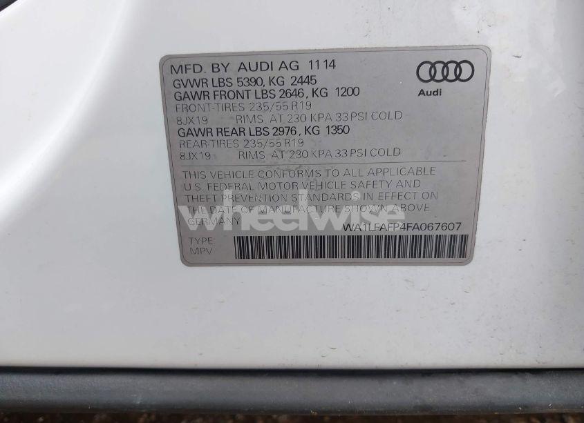 Photo 9 of 2015 Audi Q5 2.0T PREMIUM (VIN WA1LFAFP4FA067607)