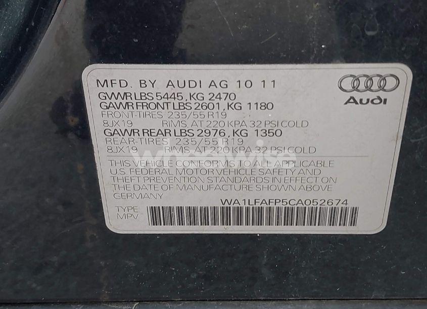 Photo 9 of 2012 Audi Q5 2.0T PREMIUM (VIN WA1LFAFP5CA052674)