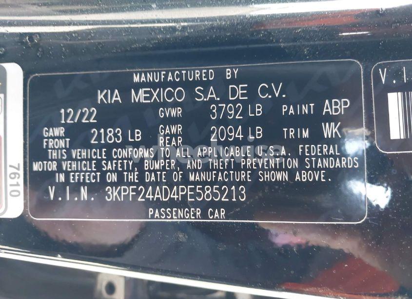 Photo 9 of 2023 Kia Forte LXS (VIN WA1LFAFP5DA******)