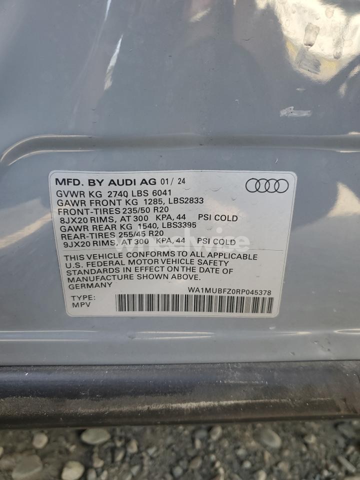 Photo 13 of 2024 AUDI Q4 E-TRON PRESTIGE (VIN WA1MUBFZ0RP045378)