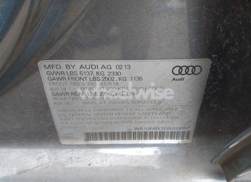 Photo 9 of 2013 Audi Allroad 2.0T PREMIUM PLUS (VIN WA1UFAFL2DA203067)