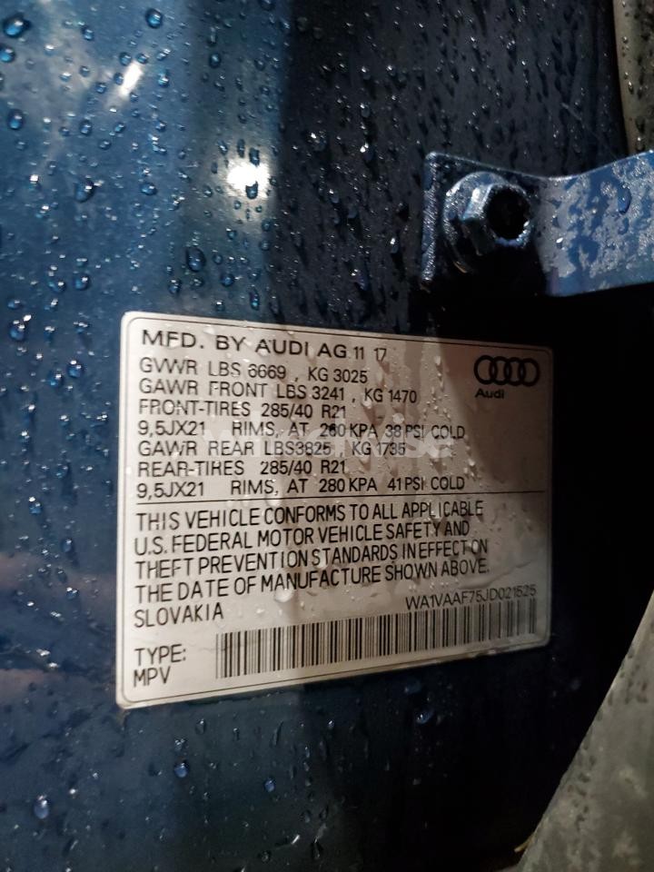 Photo 14 of 2018 AUDI Q7 PRESTIGE (VIN WA1VAAF75JD021525)