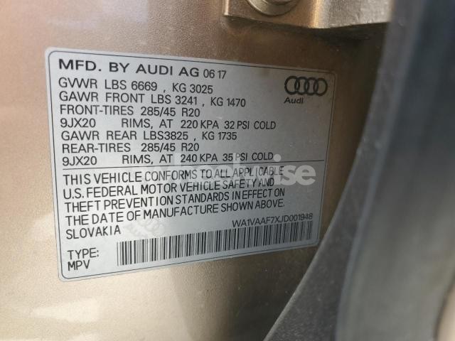 Photo 10 of 2018 AUDI Q7 PRESTIGE (VIN WA1VAAF7XJD001948)