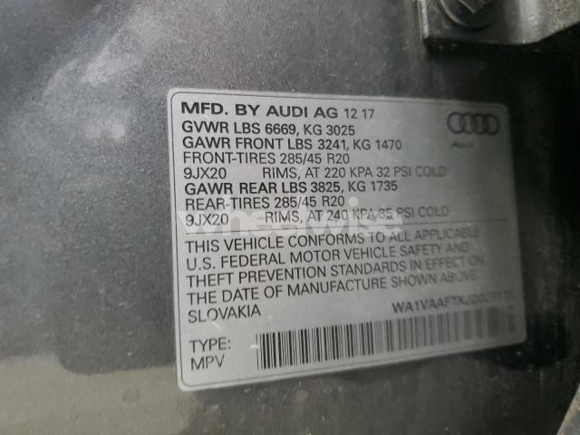 2018 AUDI Q7 PRESTIGE (VIN WA1VAAF7XJD027773) main photo