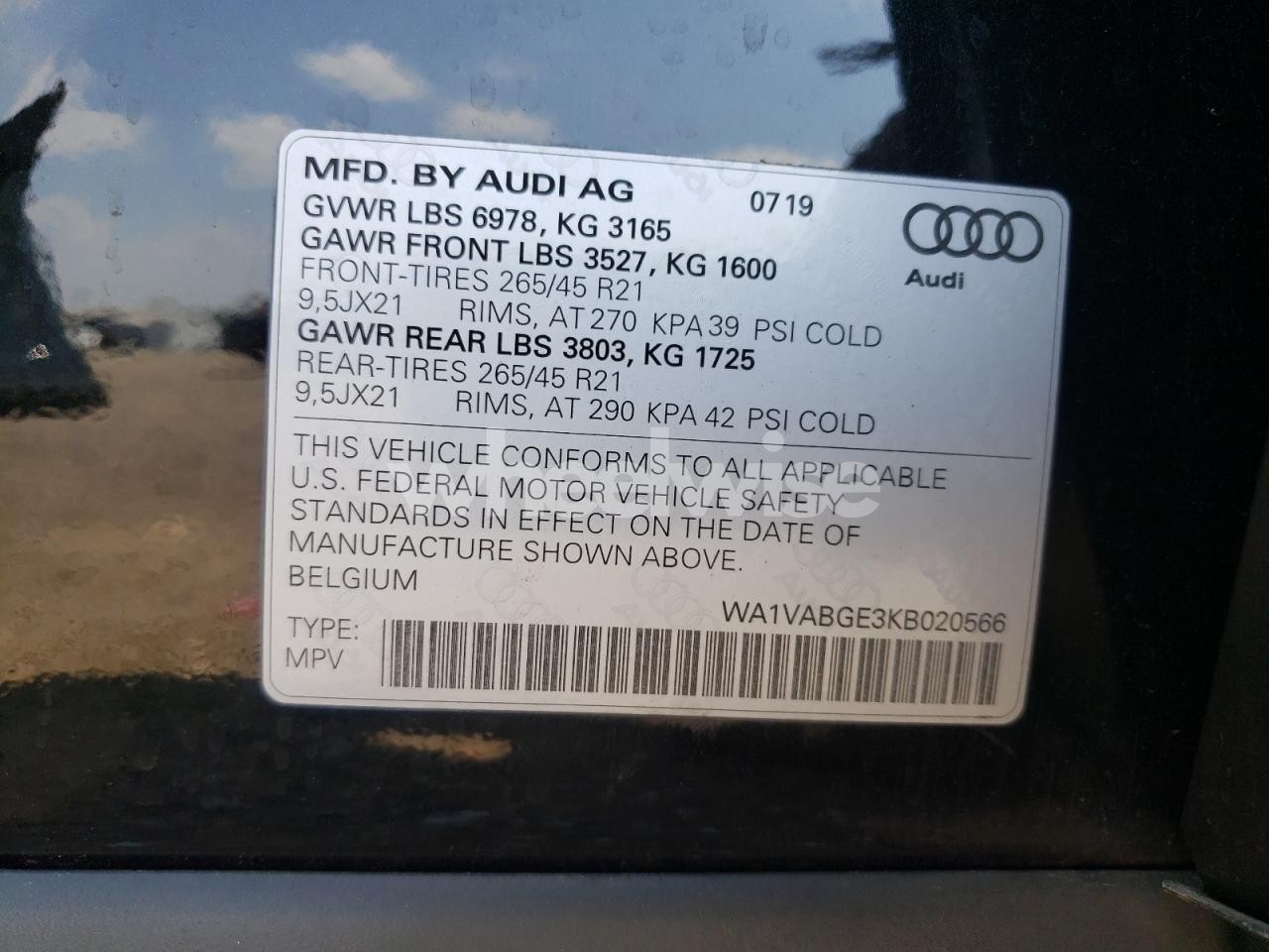 Photo 13 of 2019 AUDI E-TRON PRESTIGE (VIN WA1VABGE3KB020566)